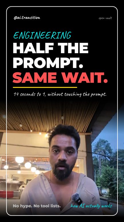 Reel cover: Half the prompt. Same wait.